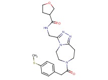 N-[(7-{2-[4-(methylthio)phenyl]acetyl}-6,7,8,9-tetrahydro-5H-[1,2,4]triazolo[4,3-d][1,4]diazepin-3-yl)methyl]tetrahydro-3-furancarboxamide