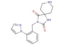 3-[2-(1H-pyrazol-1-yl)benzyl]-1,3,8-triazaspiro[4.5]decane-2,4-dione