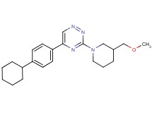 5-(4-cyclohexylphenyl)-3-[3-(methoxymethyl)-1-piperidinyl]-1,2,4-triazine