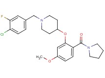 1-(4-chloro-3-fluorobenzyl)-4-[5-methoxy-2-(1-pyrrolidinylcarbonyl)phenoxy]piperidine