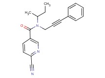 N-(sec-butyl)-6-cyano-N-(3-phenylprop-2-yn-1-yl)nicotinamide