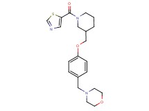 4-(4-{[1-(1,3-thiazol-5-ylcarbonyl)-3-piperidinyl]methoxy}benzyl)morpholine