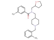 3-methyl-N-{[1-(2-methylbenzyl)-4-piperidinyl]methyl}-N-(tetrahydro-2-furanylmethyl)benzamide