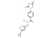 N-[(5-cyclopropyl-1H-pyrazol-3-yl)methyl]-4-(2,4-dioxo-1-imidazolidinyl)-N-methylbenzamide