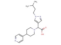 [1-(3-methylbutyl)-1H-pyrazol-4-yl](4-pyridin-4-ylpiperidin-1-yl)acetic acid