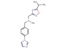 1-[4-(1H-imidazol-1-yl)phenyl]-N-[(5-isopropyl-1,2,4-oxadiazol-3-yl)methyl]-N-methylmethanamine