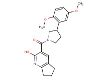 3-{[3-(2,5-dimethoxyphenyl)-1-pyrrolidinyl]carbonyl}-6,7-dihydro-5H-cyclopenta[b]pyridin-2-ol