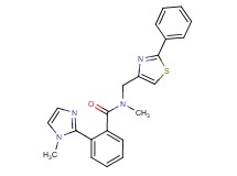 N-methyl-2-(1-methyl-1H-imidazol-2-yl)-N-[(2-phenyl-1,3-thiazol-4-yl)methyl]benzamide