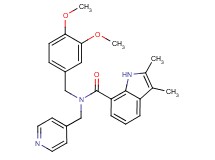 N-(3,4-dimethoxybenzyl)-2,3-dimethyl-N-(4-pyridinylmethyl)-1H-indole-7-carboxamide