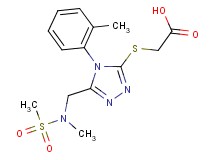 {[5-{[methyl(methylsulfonyl)amino]methyl}-4-(2-methylphenyl)-4H-1,2,4-triazol-3-yl]thio}acetic acid