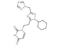 1-{2-[1-cyclohexyl-3-(1H-1,2,4-triazol-1-ylmethyl)-1H-1,2,4-triazol-5-yl]ethyl}pyrimidine-2,4(1H,3H)-dione