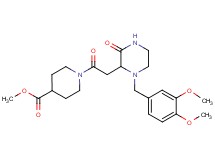 methyl 1-{[1-(3,4-dimethoxybenzyl)-3-oxo-2-piperazinyl]acetyl}-4-piperidinecarboxylate