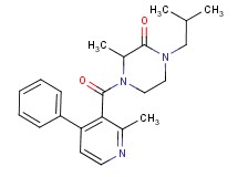 1-isobutyl-3-methyl-4-[(2-methyl-4-phenyl-3-pyridinyl)carbonyl]-2-piperazinone