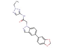 2-[5-(1,3-benzodioxol-5-yl)-1H-indazol-1-yl]-N-(2-ethyl-2H-1,2,3-triazol-4-yl)acetamide