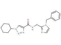 N-[(1-benzyl-1H-imidazol-2-yl)methyl]-1-cyclohexyl-1H-1,2,3-triazole-4-carboxamide