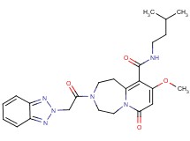 3-(2H-1,2,3-benzotriazol-2-ylacetyl)-9-methoxy-N-(3-methylbutyl)-7-oxo-1,2,3,4,5,7-hexahydropyrido[1,2-d][1,4]diazepine-10-carboxamide