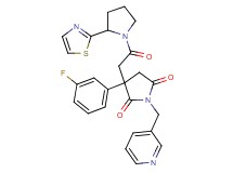 3-(3-fluorophenyl)-3-{2-oxo-2-[2-(1,3-thiazol-2-yl)-1-pyrrolidinyl]ethyl}-1-(3-pyridinylmethyl)-2,5-pyrrolidinedione