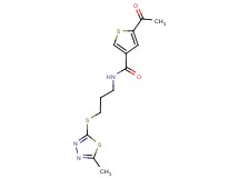 5-acetyl-N-{3-[(5-methyl-1,3,4-thiadiazol-2-yl)thio]propyl}thiophene-3-carboxamide