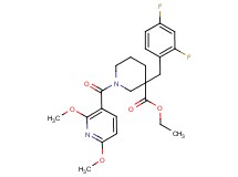 ethyl 3-(2,4-difluorobenzyl)-1-[(2,6-dimethoxy-3-pyridinyl)carbonyl]-3-piperidinecarboxylate