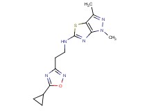 N-[2-(5-cyclopropyl-1,2,4-oxadiazol-3-yl)ethyl]-1,3-dimethyl-1H-pyrazolo[3,4-d][1,3]thiazol-5-amine