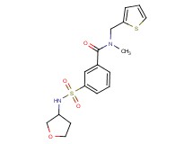 N-methyl-3-[(tetrahydrofuran-3-ylamino)sulfonyl]-N-(2-thienylmethyl)benzamide