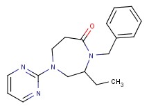 4-benzyl-3-ethyl-1-(2-pyrimidinyl)-1,4-diazepan-5-one