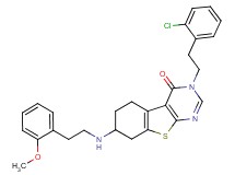 3-[2-(2-chlorophenyl)ethyl]-7-{[2-(2-methoxyphenyl)ethyl]amino}-5,6,7,8-tetrahydro[1]benzothieno[2,3-d]pyrimidin-4(3H)-one