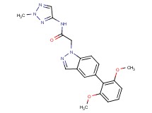 2-[5-(2,6-dimethoxyphenyl)-1H-indazol-1-yl]-N-(2-methyl-2H-1,2,3-triazol-4-yl)acetamide