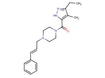 1-[(3-ethyl-4-methyl-1H-pyrazol-5-yl)carbonyl]-4-[(2E)-3-phenylprop-2-en-1-yl]piperazine