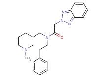 2-(2H-1,2,3-benzotriazol-2-yl)-N-[(1-methyl-3-piperidinyl)methyl]-N-(2-phenylethyl)acetamide