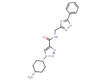 1-(cis-4-aminocyclohexyl)-N-[(5-phenyl-1,2,4-oxadiazol-3-yl)methyl]-1H-1,2,3-triazole-4-carboxamide