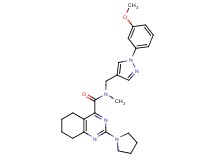 N-{[1-(3-methoxyphenyl)-1H-pyrazol-4-yl]methyl}-N-methyl-2-(1-pyrrolidinyl)-5,6,7,8-tetrahydro-4-quinazolinecarboxamide