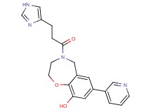 4-[3-(1H-imidazol-4-yl)propanoyl]-7-pyridin-3-yl-2,3,4,5-tetrahydro-1,4-benzoxazepin-9-ol