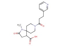 1-methyl-2-oxo-8-(3-pyridin-3-ylpropanoyl)-1,8-diazaspiro[4.5]decane-4-carboxylic acid