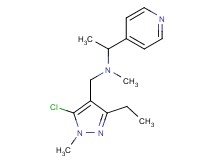 N-[(5-chloro-3-ethyl-1-methyl-1H-pyrazol-4-yl)methyl]-N-methyl-1-pyridin-4-ylethanamine