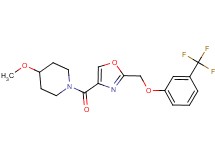 4-methoxy-1-[(2-{[3-(trifluoromethyl)phenoxy]methyl}-1,3-oxazol-4-yl)carbonyl]piperidine