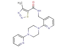 4-methyl-N-({2-[4-(2-pyridinyl)-1-piperazinyl]-3-pyridinyl}methyl)-1,2,3-thiadiazole-5-carboxamide