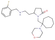 5-{2-[(2-fluorobenzyl)amino]ethyl}-1-{[1-(4-morpholinyl)cycloheptyl]methyl}-2-pyrrolidinone