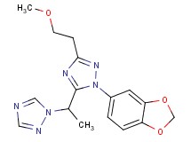 1-(1,3-benzodioxol-5-yl)-3-(2-methoxyethyl)-5-[1-(1H-1,2,4-triazol-1-yl)ethyl]-1H-1,2,4-triazole