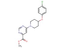 methyl 6-[4-(4-chlorophenoxy)-1-piperidinyl]-4-pyrimidinecarboxylate
