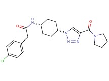 2-(4-chlorophenyl)-N-{cis-4-[4-(1-pyrrolidinylcarbonyl)-1H-1,2,3-triazol-1-yl]cyclohexyl}acetamide