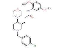 3-[(3S*,4R*)-1-(4-chlorobenzyl)-4-(4-morpholinyl)-3-piperidinyl]-N-(2,5-dimethoxyphenyl)propanamide