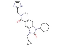 1-cyclohexyl-3-(cyclopropylmethyl)-N-(1H-imidazol-2-ylmethyl)-N-methyl-2-oxo-2,3-dihydro-1H-benzimidazole-5-carboxamide