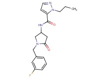 N-[1-(3-fluorobenzyl)-5-oxopyrrolidin-3-yl]-1-propyl-1H-pyrazole-5-carboxamide