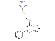 5-phenyl-N-[2-(1H-1,2,4-triazol-5-ylthio)ethyl]pyrazolo[1,5-a]pyrimidin-7-amine