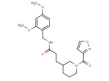 N-(2,4-dimethoxybenzyl)-3-[1-(isoxazol-3-ylcarbonyl)piperidin-3-yl]propanamide