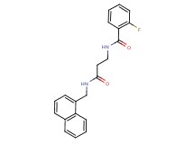 2-fluoro-N-{3-[(1-naphthylmethyl)amino]-3-oxopropyl}benzamide