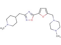 1-methyl-4-[(5-{3-[(1-methylpiperidin-4-yl)methyl]-1,2,4-oxadiazol-5-yl}-2-furyl)methyl]piperazine