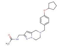 N-({5-[4-(cyclopentyloxy)benzyl]-4,5,6,7-tetrahydropyrazolo[1,5-a]pyrazin-2-yl}methyl)acetamide