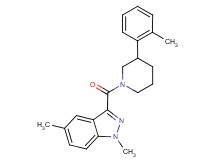 1,5-dimethyl-3-{[3-(2-methylphenyl)-1-piperidinyl]carbonyl}-1H-indazole